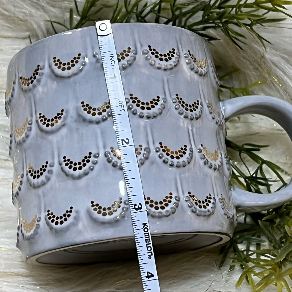 Starbucks 2016 10 oz Grayish Blue Mermaid tail Gold Accent Coffee Mug - Picture 9 of 10